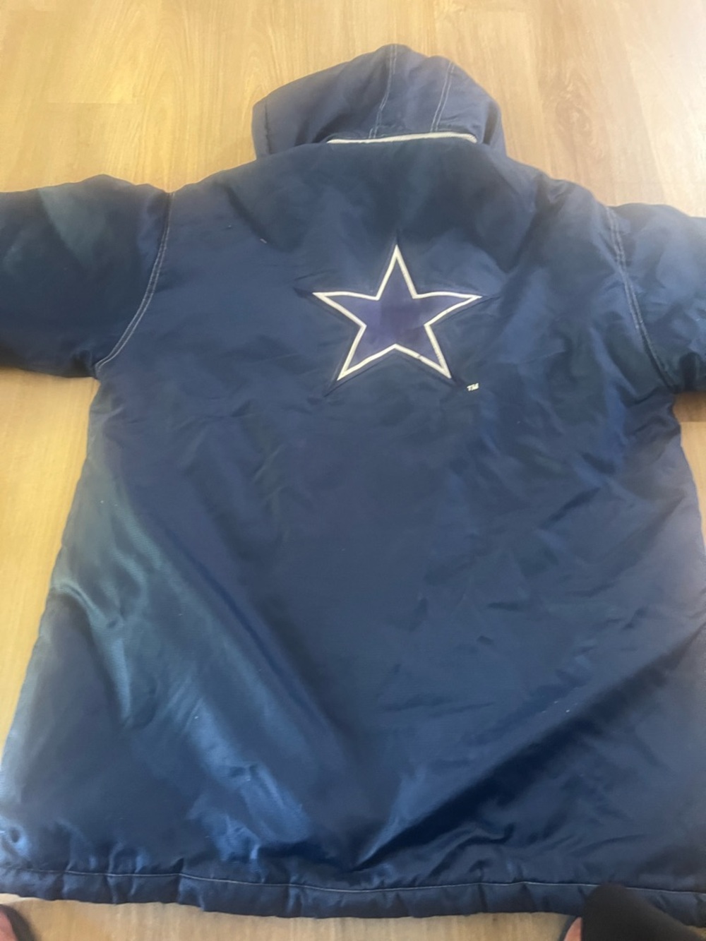 Men's Dallas cowboysHooded Puffer Jacket with Star Detail